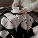 Artevana Monochrome Geometric Throw Blanket