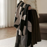 Artevana Monochrome Geometric Throw Blanket