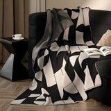 Artevana Monochrome Geometric Throw Blanket