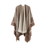 Auron Geometric Acrylic Poncho Shawl