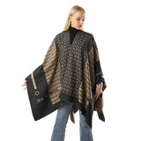 Auron Geometric Acrylic Poncho Shawl