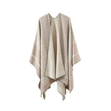 Auron Geometric Acrylic Poncho Shawl