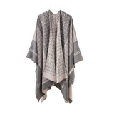 Auron Geometric Acrylic Poncho Shawl