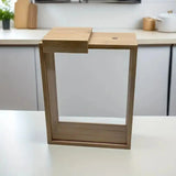 Sliding Bamboo Wood Pasta Grain Storage Container