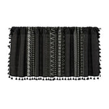 Black Geometric Tribal Tassel Cabinet Curtain