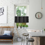 Black Geometric Tribal Tassel Cabinet Curtain