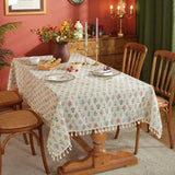 Blossom Spring Tassel Table Cloth