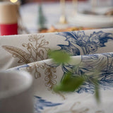 Blue Floral Countryside Tablecloth
