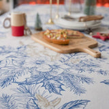 Blue Floral Countryside Tablecloth