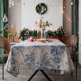 Blue Floral Countryside Tablecloth