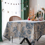 Blue Floral Countryside Tablecloth