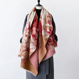 Fashion Bloom Reversible Floral Shawl