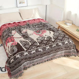 Bohemian Inspired Horse Print Blanket