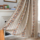Bohemian Geometric Semi-Blackout Curtain