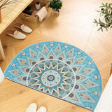 Bohemian Half Round Mandala Rug