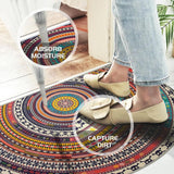 Bohemian Half Round Mandala Rug