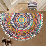 Bohemian Half Round Mandala Rug
