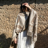 Bohemian Paisley Tassel Winter Shawl Wrap