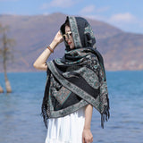 Bohemian Paisley Tassel Winter Shawl Wrap