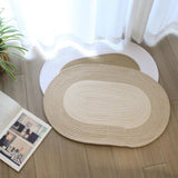 Boho Braided Hemp Oval Rug