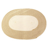 Boho Braided Hemp Oval Rug