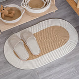 Tapis ovale tressé en chanvre bohème