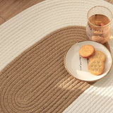 Boho Braided Hemp Oval Rug