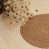 Boho Braided Hemp Oval Rug
