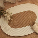 Boho Braided Hemp Oval Rug