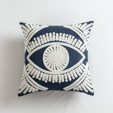 Boho Eye Embroidered Cushion Cover