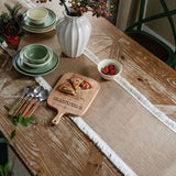Burlap Charm Boho Table Runner
