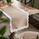 Burlap Charm Boho Table Runner
