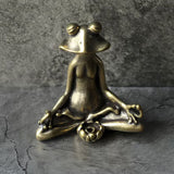 Calm Lotus Frog Miniature Figurine