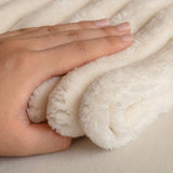 Plush Striped Warm Sofa Cover