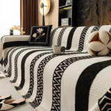 Chevron Pattern Chenille Sofa Cover