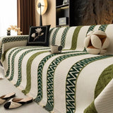 Chevron Pattern Chenille Sofa Cover
