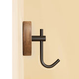 Chic Round Self-Adhesive Timber Wall Hook Piece