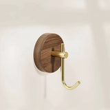 Chic Round Self-Adhesive Timber Wall Hook Piece