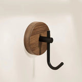 Chic Round Self-Adhesive Timber Wall Hook Piece