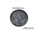 Circular Black Marble Jewelry Tray