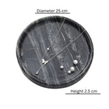 Circular Black Marble Jewelry Tray