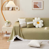 Classic Chenille Lace Edge Sofa Cover