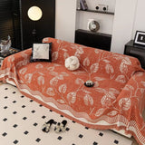 Classic Chenille Leaf Sofa Cover
