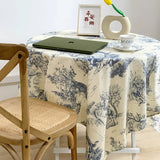 French Classic Blue Vintage Dining Tablecloth