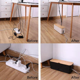 Cord Tidy Bamboo Cable Organizer Box