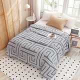 Geo Maze Cotton Blanket