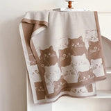 Cute Cat Jacquard Winter Scarf