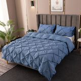 Amore Luxury Pinch Pleat Duvet Cover Set