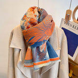 Elegant Floral Jacquard Woven Scarf