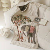 Elegant Floral Print Bath Towel Blanket